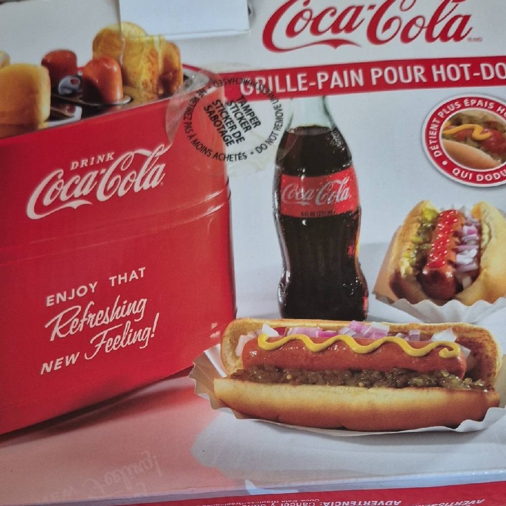 Coca-Cola Red and White Picnic Hot Dog Graphic